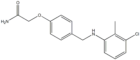 2-(4-{[(3-chloro-2-methylphenyl)amino]methyl}phenoxy)acetamide Struktur