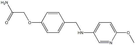 2-(4-{[(6-methoxypyridin-3-yl)amino]methyl}phenoxy)acetamide Struktur