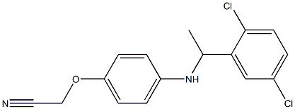 2-(4-{[1-(2,5-dichlorophenyl)ethyl]amino}phenoxy)acetonitrile Struktur