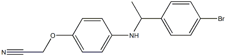 2-(4-{[1-(4-bromophenyl)ethyl]amino}phenoxy)acetonitrile Struktur