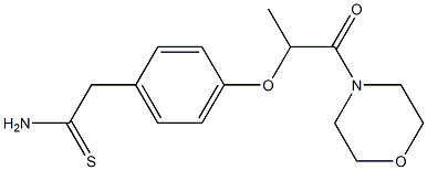 2-(4-{[1-(morpholin-4-yl)-1-oxopropan-2-yl]oxy}phenyl)ethanethioamide Struktur