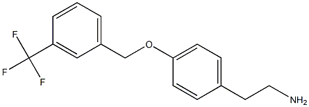 2-(4-{[3-(trifluoromethyl)phenyl]methoxy}phenyl)ethan-1-amine Struktur