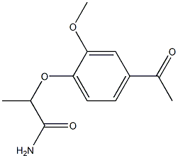 2-(4-acetyl-2-methoxyphenoxy)propanamide Struktur