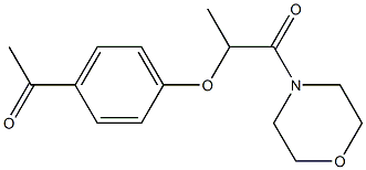 2-(4-acetylphenoxy)-1-(morpholin-4-yl)propan-1-one Struktur