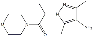 2-(4-amino-3,5-dimethyl-1H-pyrazol-1-yl)-1-(morpholin-4-yl)propan-1-one Struktur