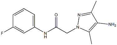 2-(4-amino-3,5-dimethyl-1H-pyrazol-1-yl)-N-(3-fluorophenyl)acetamide Struktur