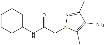 2-(4-amino-3,5-dimethyl-1H-pyrazol-1-yl)-N-cyclohexylacetamide Struktur