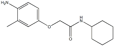 2-(4-amino-3-methylphenoxy)-N-cyclohexylacetamide Struktur