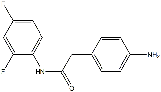 2-(4-aminophenyl)-N-(2,4-difluorophenyl)acetamide Struktur