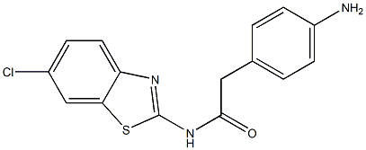 2-(4-aminophenyl)-N-(6-chloro-1,3-benzothiazol-2-yl)acetamide Struktur