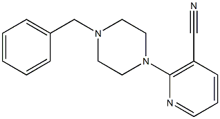 2-(4-benzylpiperazin-1-yl)nicotinonitrile Struktur