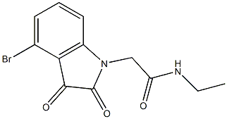 2-(4-bromo-2,3-dioxo-2,3-dihydro-1H-indol-1-yl)-N-ethylacetamide Struktur