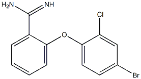 2-(4-bromo-2-chlorophenoxy)benzene-1-carboximidamide Struktur