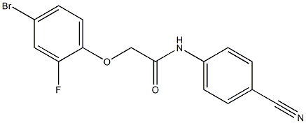 2-(4-bromo-2-fluorophenoxy)-N-(4-cyanophenyl)acetamide Struktur