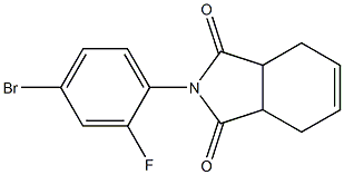 2-(4-bromo-2-fluorophenyl)-3a,4,7,7a-tetrahydro-1H-isoindole-1,3(2H)-dione Struktur