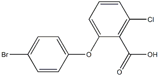 2-(4-bromophenoxy)-6-chlorobenzoic acid Struktur