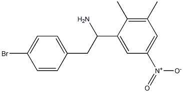 2-(4-bromophenyl)-1-(2,3-dimethyl-5-nitrophenyl)ethan-1-amine Struktur