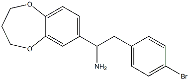 2-(4-bromophenyl)-1-(3,4-dihydro-2H-1,5-benzodioxepin-7-yl)ethan-1-amine Struktur