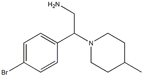 2-(4-bromophenyl)-2-(4-methylpiperidin-1-yl)ethanamine Struktur