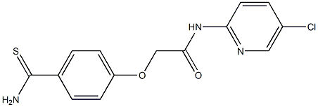 2-(4-carbamothioylphenoxy)-N-(5-chloropyridin-2-yl)acetamide Struktur