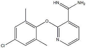 2-(4-chloro-2,6-dimethylphenoxy)pyridine-3-carboximidamide Struktur