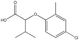 2-(4-chloro-2-methylphenoxy)-3-methylbutanoic acid Struktur