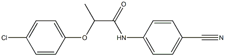 2-(4-chlorophenoxy)-N-(4-cyanophenyl)propanamide Struktur