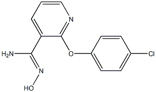 2-(4-chlorophenoxy)-N'-hydroxypyridine-3-carboximidamide Struktur