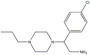 2-(4-chlorophenyl)-2-(4-propylpiperazin-1-yl)ethanamine Struktur