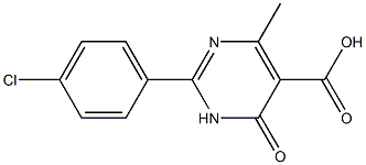 2-(4-chlorophenyl)-4-methyl-6-oxo-1,6-dihydropyrimidine-5-carboxylic acid Struktur