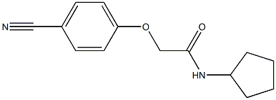 2-(4-cyanophenoxy)-N-cyclopentylacetamide Struktur