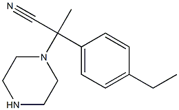 2-(4-ethylphenyl)-2-(piperazin-1-yl)propanenitrile Struktur