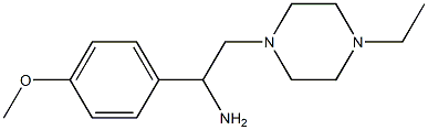 2-(4-ethylpiperazin-1-yl)-1-(4-methoxyphenyl)ethanamine Struktur