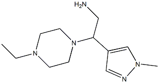 2-(4-ethylpiperazin-1-yl)-2-(1-methyl-1H-pyrazol-4-yl)ethan-1-amine Struktur