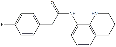 2-(4-fluorophenyl)-N-(1,2,3,4-tetrahydroquinolin-8-yl)acetamide Struktur