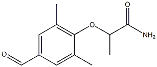 2-(4-formyl-2,6-dimethylphenoxy)propanamide Struktur