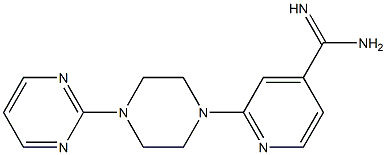 2-(4-pyrimidin-2-ylpiperazin-1-yl)pyridine-4-carboximidamide Struktur