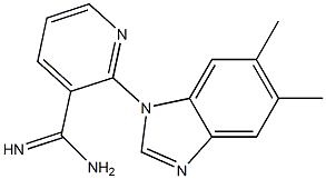 2-(5,6-dimethyl-1H-benzimidazol-1-yl)pyridine-3-carboximidamide Struktur