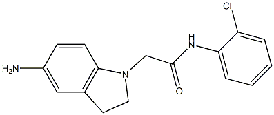 2-(5-amino-2,3-dihydro-1H-indol-1-yl)-N-(2-chlorophenyl)acetamide Struktur