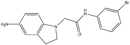 2-(5-amino-2,3-dihydro-1H-indol-1-yl)-N-(3-bromophenyl)acetamide Struktur