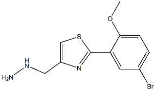 2-(5-bromo-2-methoxyphenyl)-4-(hydrazinomethyl)-1,3-thiazole Struktur