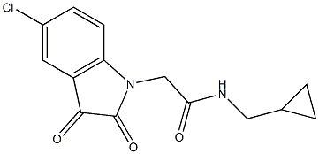 2-(5-chloro-2,3-dioxo-2,3-dihydro-1H-indol-1-yl)-N-(cyclopropylmethyl)acetamide Struktur