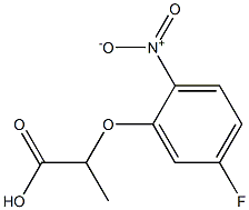 2-(5-fluoro-2-nitrophenoxy)propanoic acid Struktur