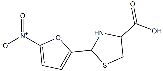 2-(5-nitro-2-furyl)-1,3-thiazolidine-4-carboxylic acid Struktur