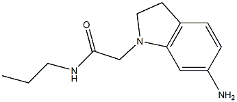 2-(6-amino-2,3-dihydro-1H-indol-1-yl)-N-propylacetamide Struktur