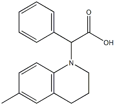 2-(6-methyl-1,2,3,4-tetrahydroquinolin-1-yl)-2-phenylacetic acid Struktur