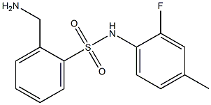 2-(aminomethyl)-N-(2-fluoro-4-methylphenyl)benzene-1-sulfonamide Struktur