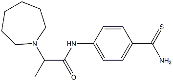 2-(azepan-1-yl)-N-(4-carbamothioylphenyl)propanamide Struktur