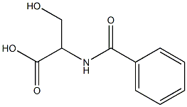 2-(benzoylamino)-3-hydroxypropanoic acid Struktur