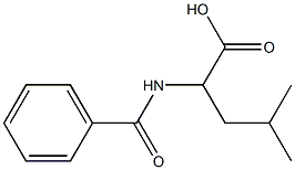 2-(benzoylamino)-4-methylpentanoic acid Struktur